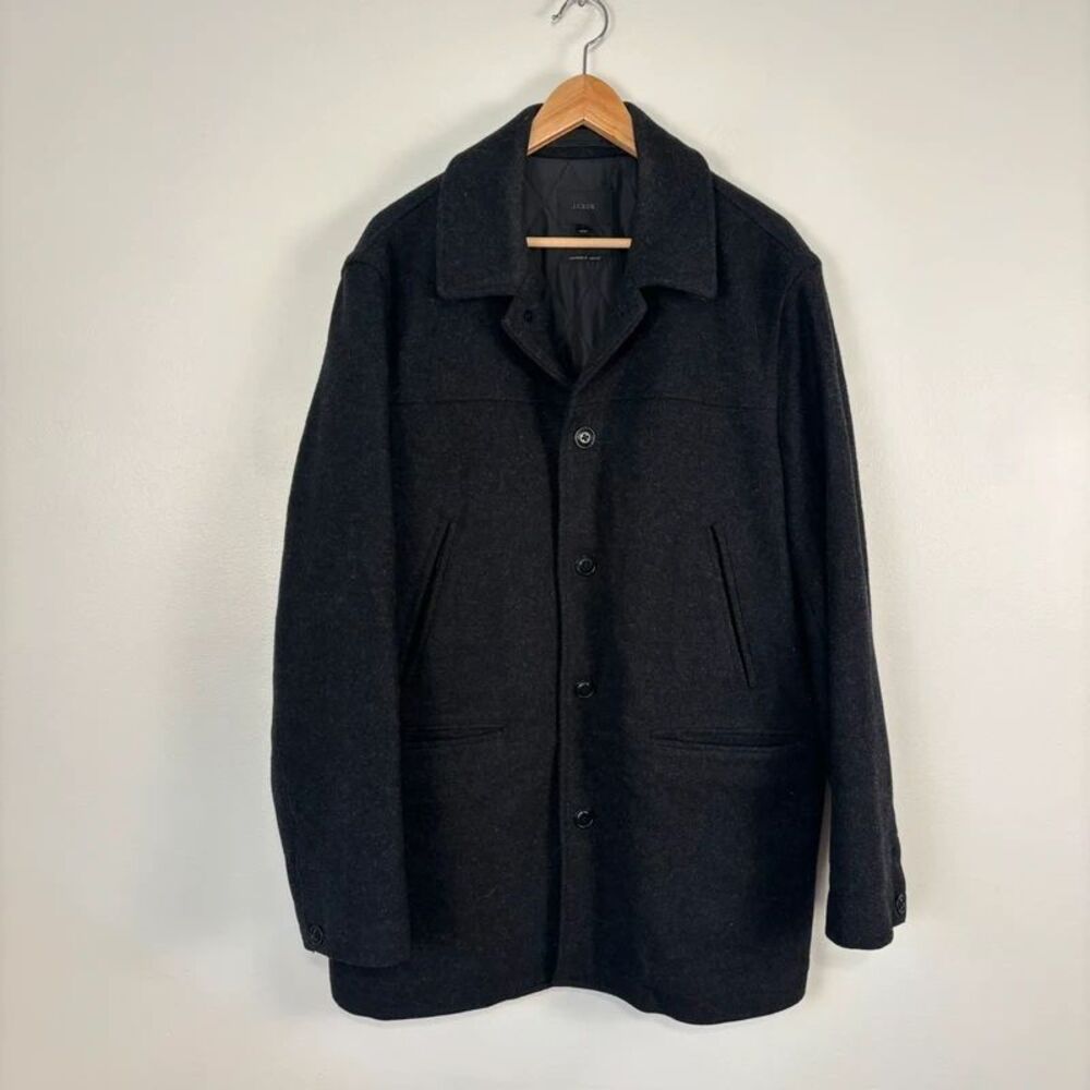 J Crew University Wool Quilted Thinsulate Fill Short Trench Coat Jacket L 17336